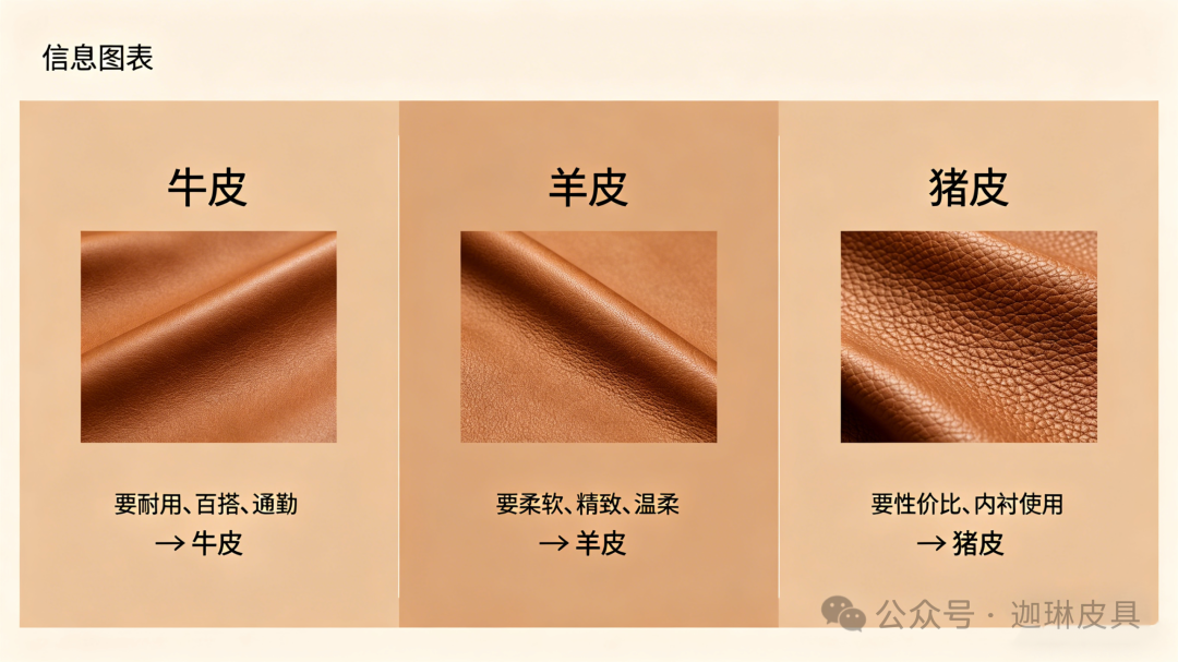 Which is the best material for making bags, cowhide, sheepskin, or pigskin? The factory director will clarify it once and for all插图 Which is the best material for making bags, cowhide, sheepskin, or pigskin? The factory director will clarify it once and for all插图