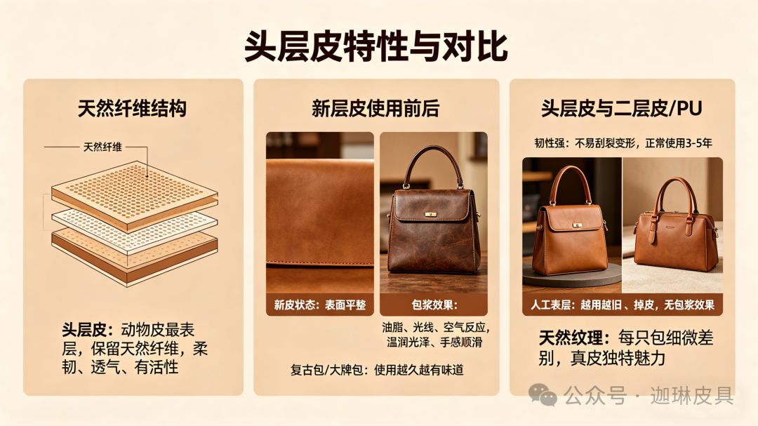 Why does first-layer leather look better with use? An old factory director explains the characteristics of leather materials插图
