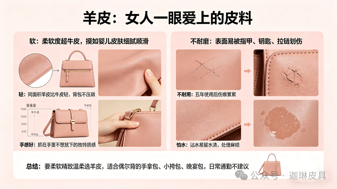 Which is the best material for making bags, cowhide, sheepskin, or pigskin? The factory director will clarify it once and for all插图2 Which is the best material for making bags, cowhide, sheepskin, or pigskin? The factory director will clarify it once and for all插图2
